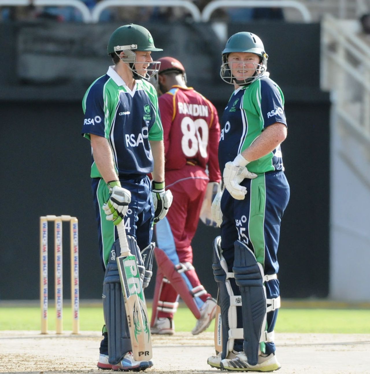 Ed Joyce and Andrew Poynter put on 58 for the fourth wicket, West Indies v Ireland, 1st T20, Kingston, February 19, 2014
