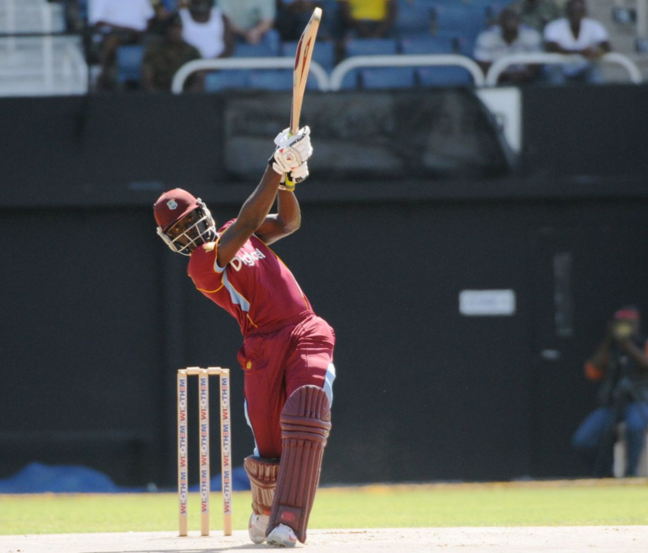 Andre Fletcher hit two sixes in his innings of 19, West Indies v Ireland, 2nd T20, Kingston, February 21, 2014
