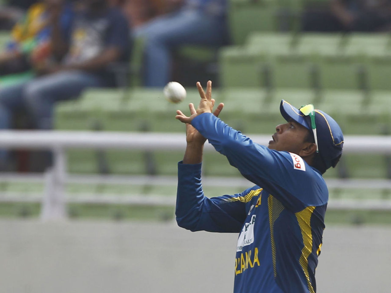 Angelo Perera takes the catch to dismiss Shamsur Rahman, Bangladesh v Sri Lanka, 3rd ODI, Dhaka, February 22, 2014