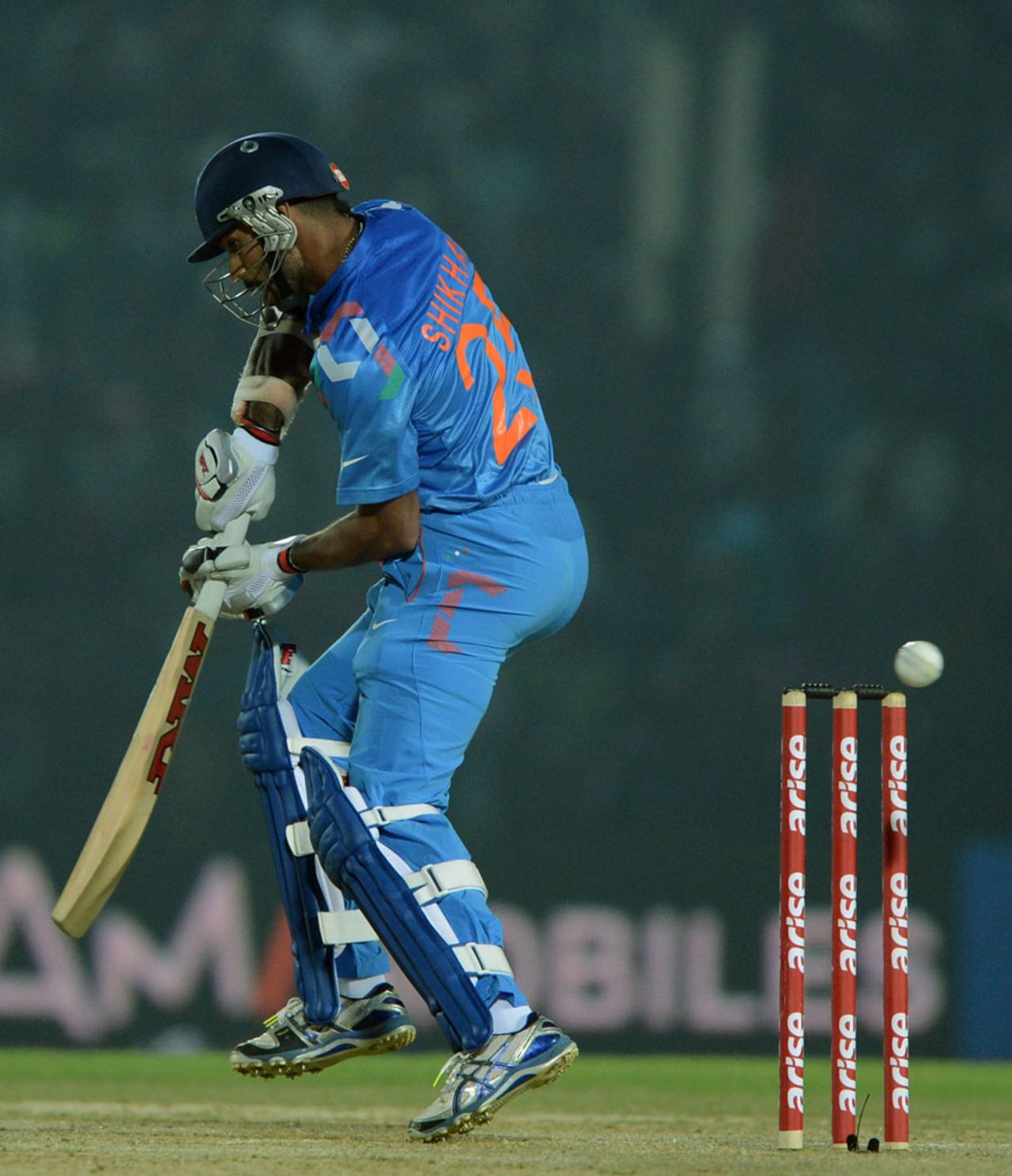 Shikhar Dhawan struggled to find his timing, Bangladesh v India, Asia Cup 2014, Fatullah, February 26, 2014