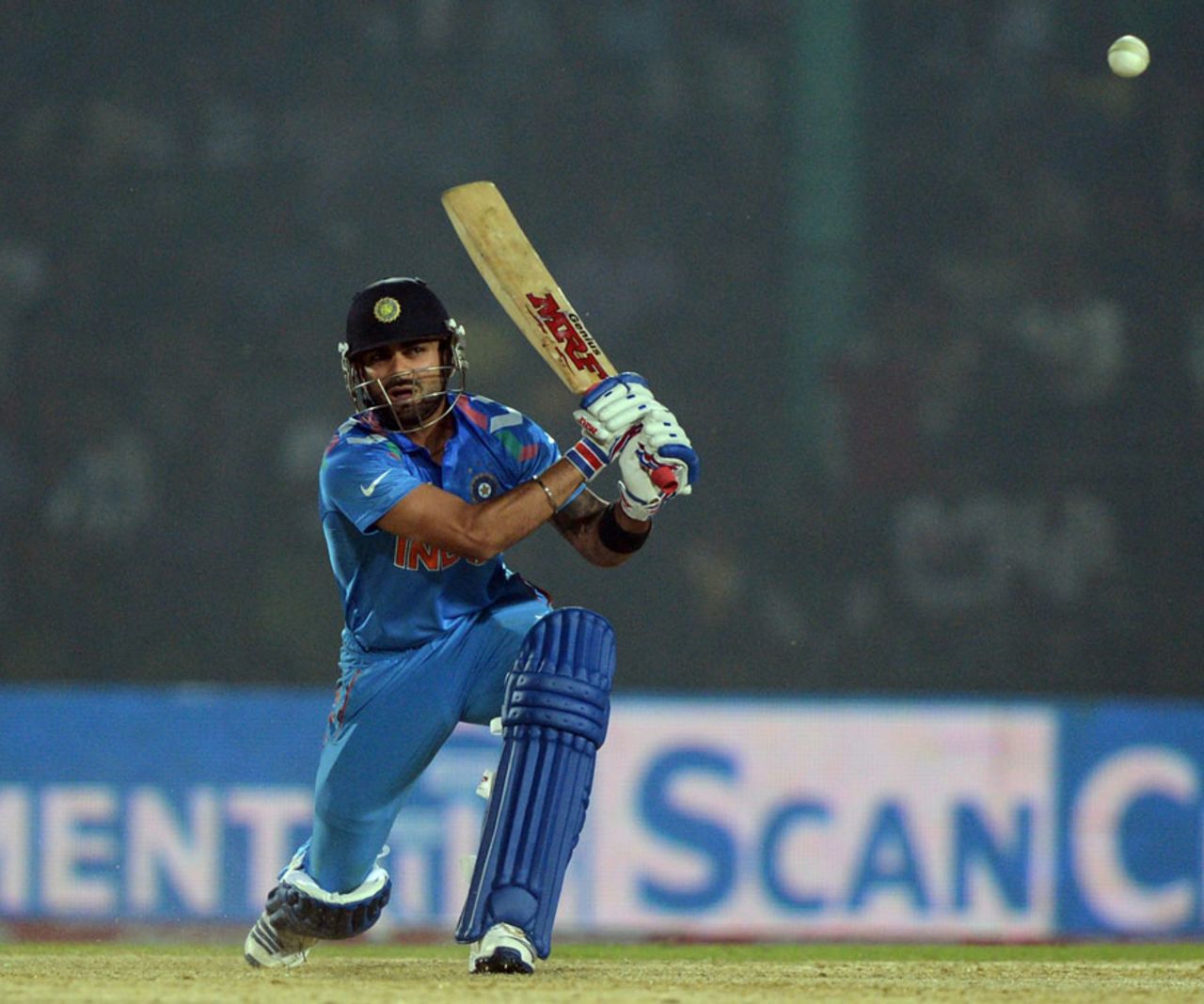Virat Kohli drives down the ground, Bangladesh v India, Asia Cup 2014, Fatullah, February 26, 2014