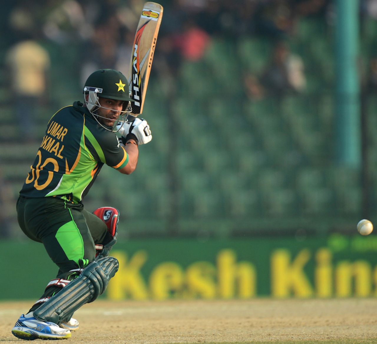 Umar Akmal guided Pakistan's innings after the middle-order collapse, Afghanistan v Pakistan, Asia Cup 2014, Fatullah, February 27, 2014