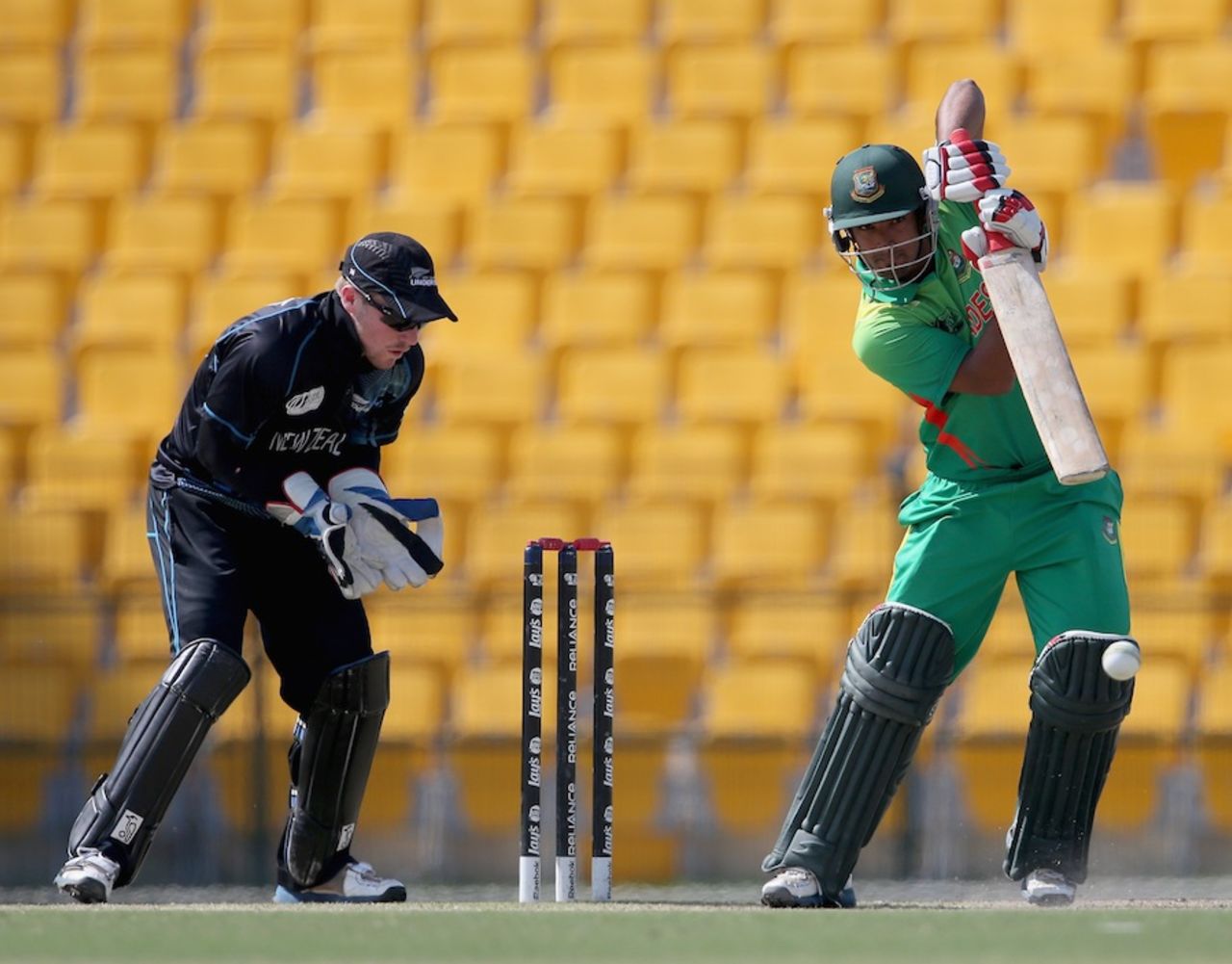Litton Das struck 11 boundaries, Bangladesh v New Zealand, Plate final, Under-19 World Cup, Abu Dhabi, February 27, 2014