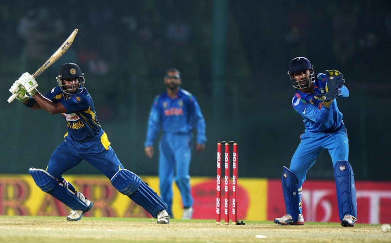 Kumar Sangakkara cuts the ball square, India v Sri Lanka, Asia Cup, Fatullah, February 28, 2014