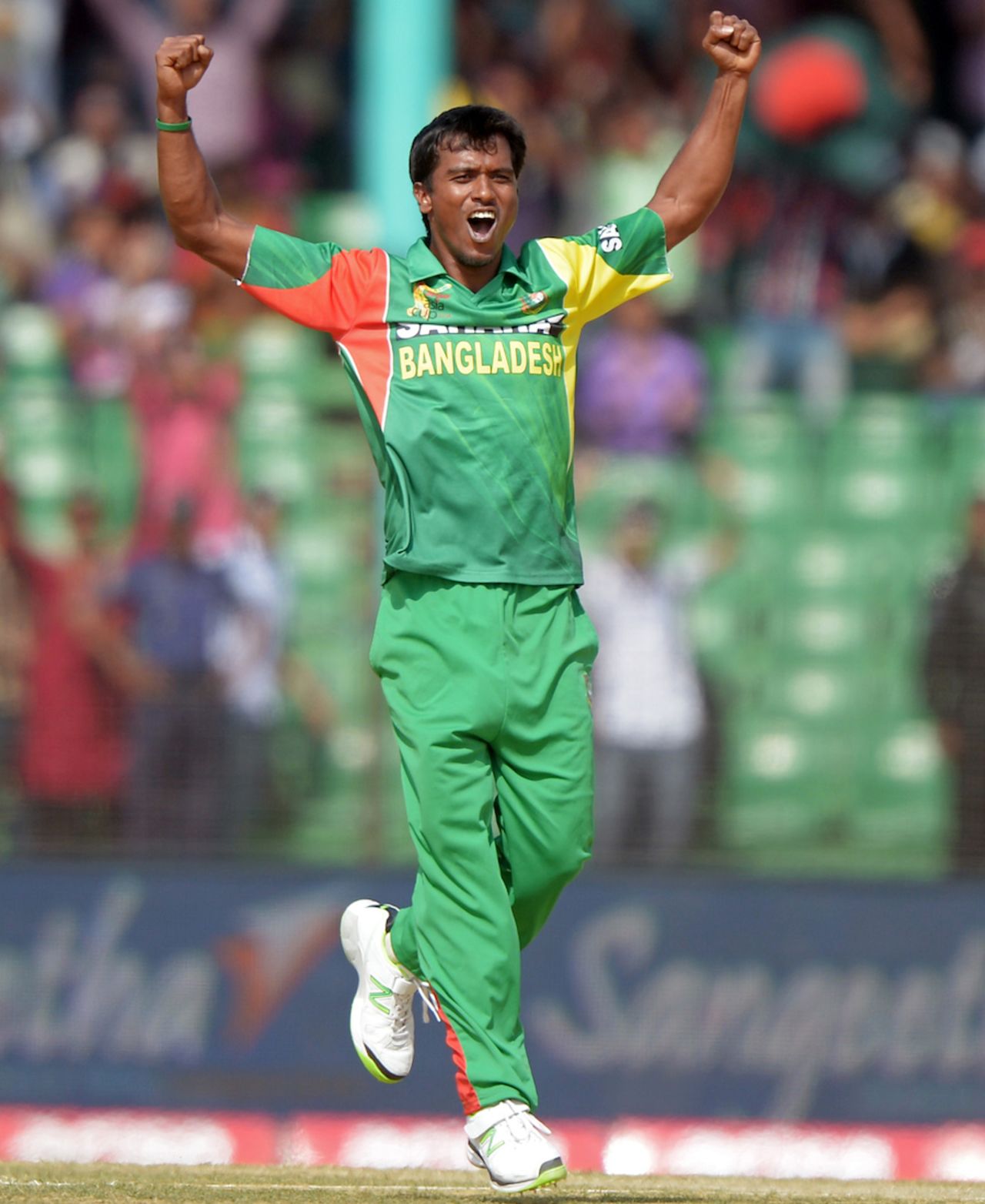 Rubel Hossain provided the first breakthrough for Bangladesh, Bangladesh v Afghanistan, Asia Cup, Fatullah, March 1, 2014