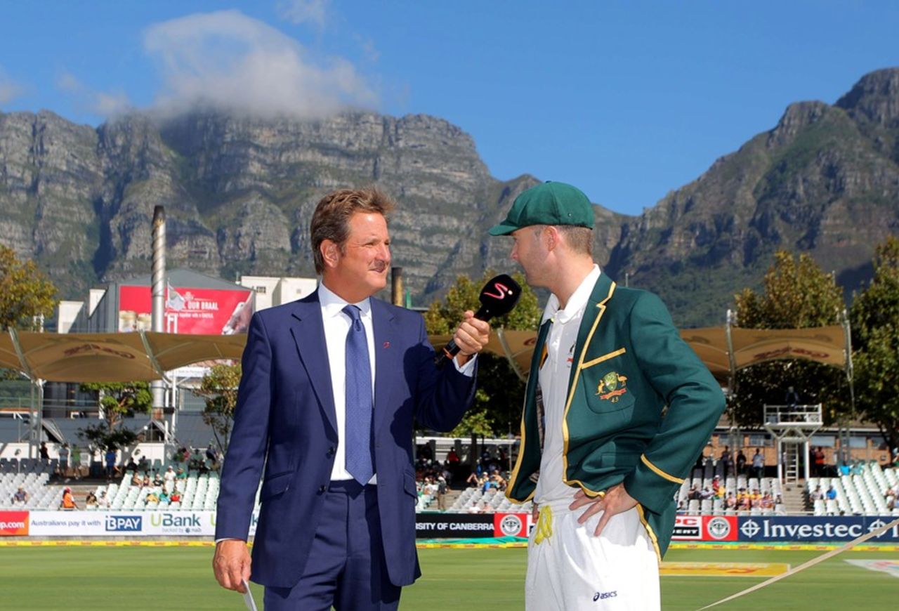 Michael Clarke won the toss, South Africa v Australia, 3rd Test, Cape Town, 1st day, March 1, 2014