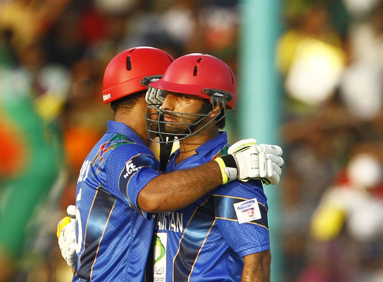 Asghar Stanikzai and Samiullah Shenwari added 164 for the sixth wicket, Bangladesh v Afghanistan, Asia Cup, Fatullah, March 1, 2014