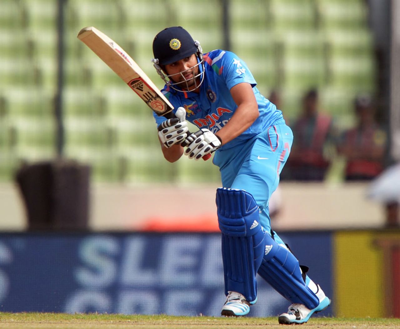 Rohit Sharma targets the leg side, India v Pakistan, Asia Cup, Mirpur, March 2, 2014