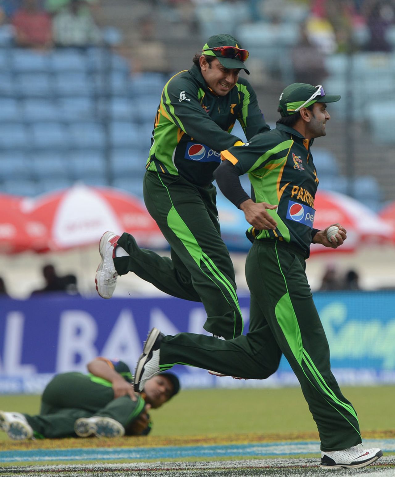 Mohammad Hafeez takes the catch to remove Rohit Sharma, India v Pakistan, Asia Cup, Mirpur, March 2, 2014