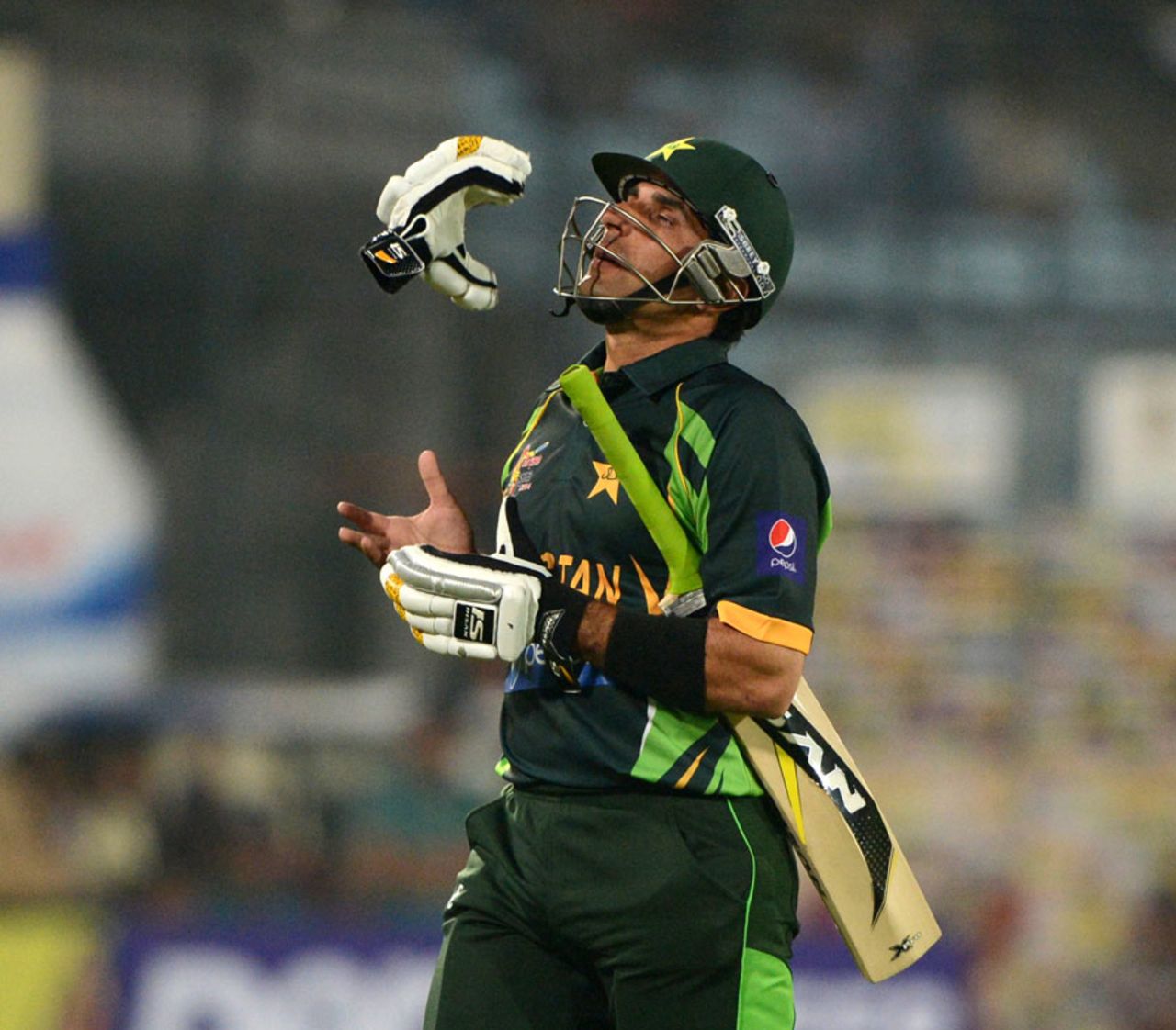Misbah-ul-Haq was run out for the second match in a row, India v Pakistan, Asia Cup, Mirpur, March 2, 2014