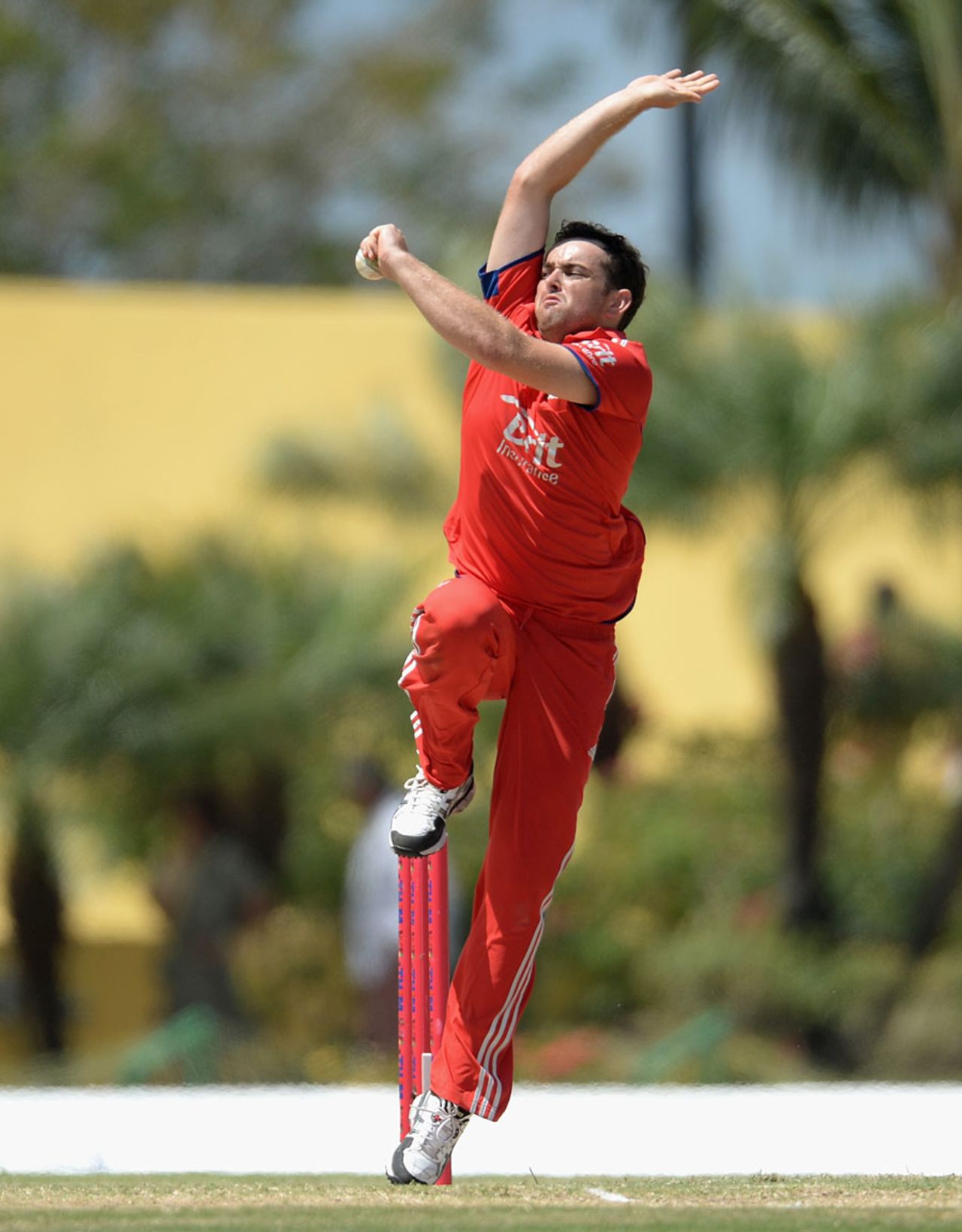 Stephen Parry gets through his action, West Indies v England, 2nd ODI, North Sound, March 2, 2014