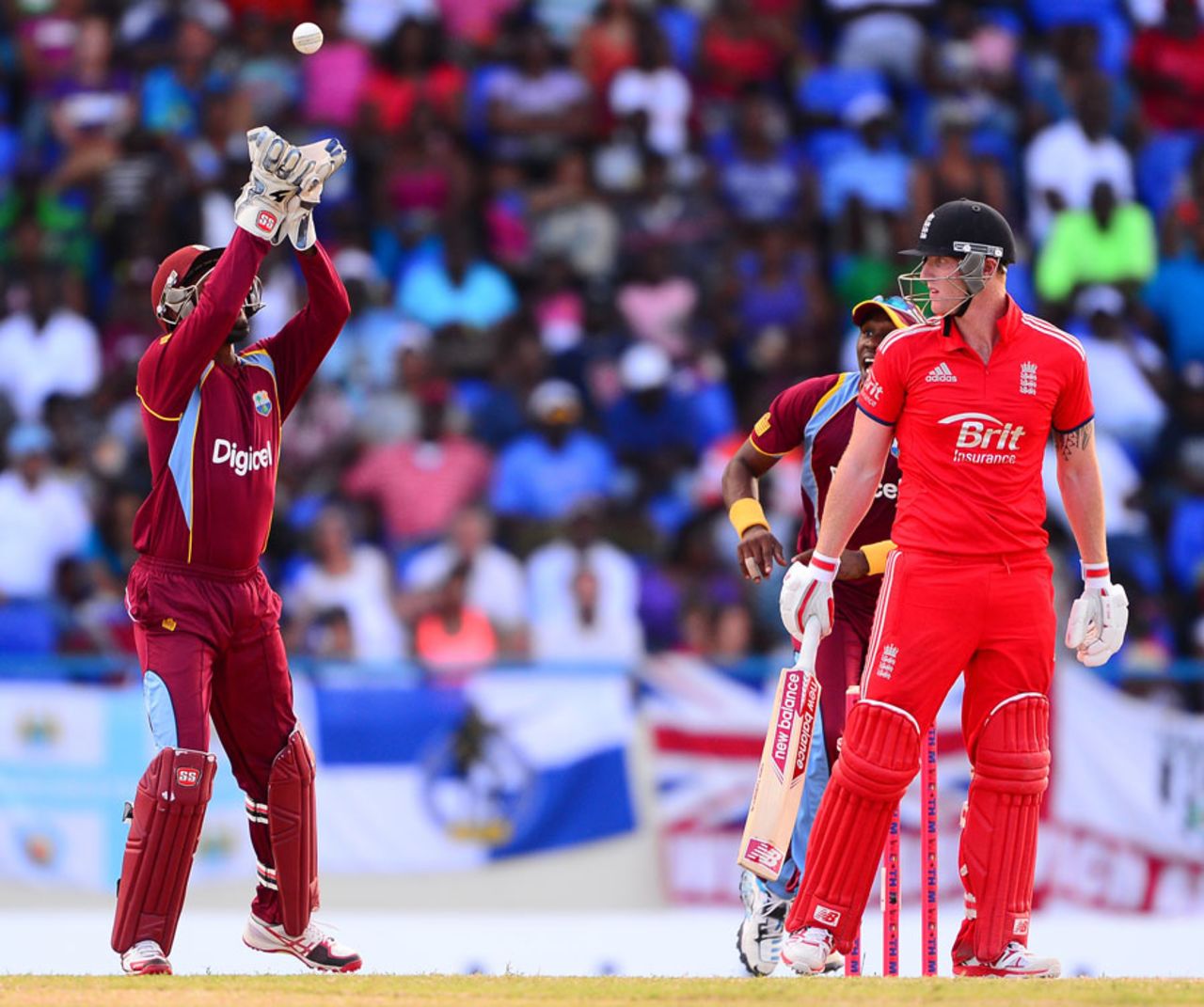 Ben Stokes walked off having been caught bat and pad, West Indies v England, 2nd ODI, North Sound, March 2, 2014