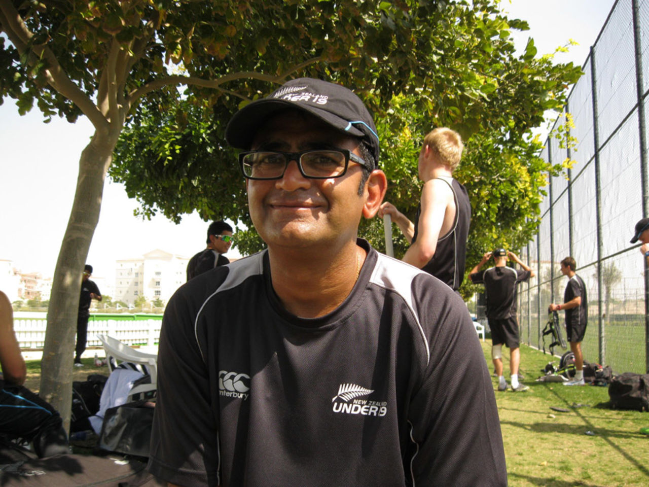 New Zealand U-19 team manager Kaushik Patel, brother of Dipak Patel, at the 2014 U-19 World Cup