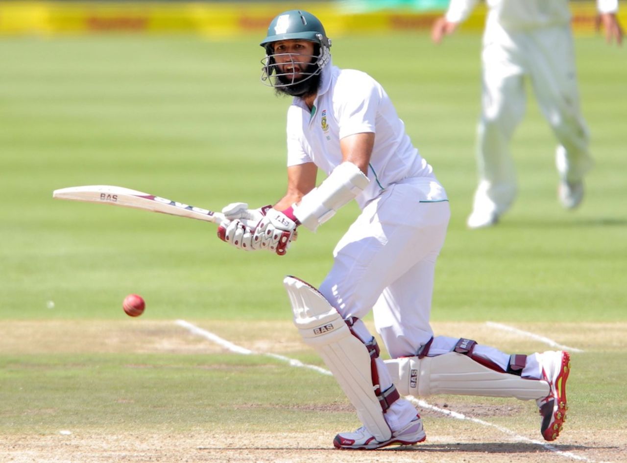 Hashim Amla tucks the ball to the leg side, South Africa v Australia, 3rd Test, Cape Town, 3rd day, March 3, 2014