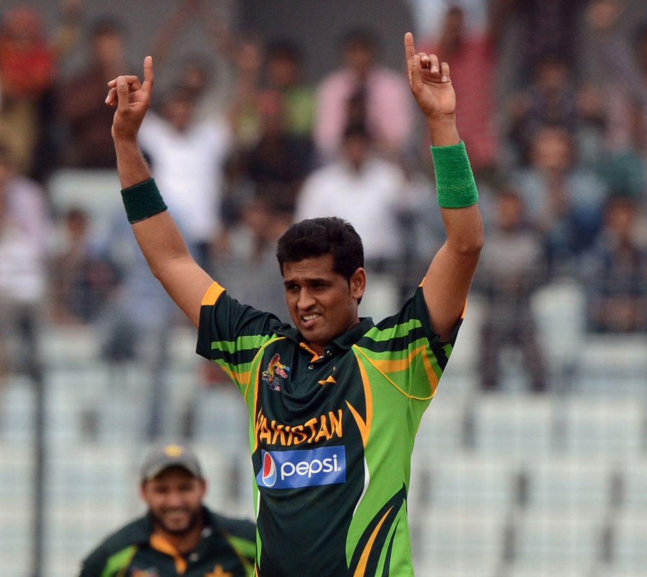 Mohammad Talha took two wickets on debut, India v Pakistan, Asia Cup, Mirpur, March 2, 2014