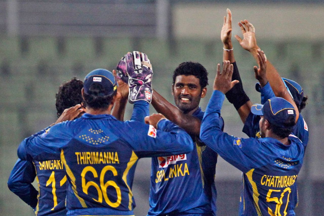Thisara Perera claimed three wickets, Afghanistan v Sri Lanka, Asia Cup, Mirpur
