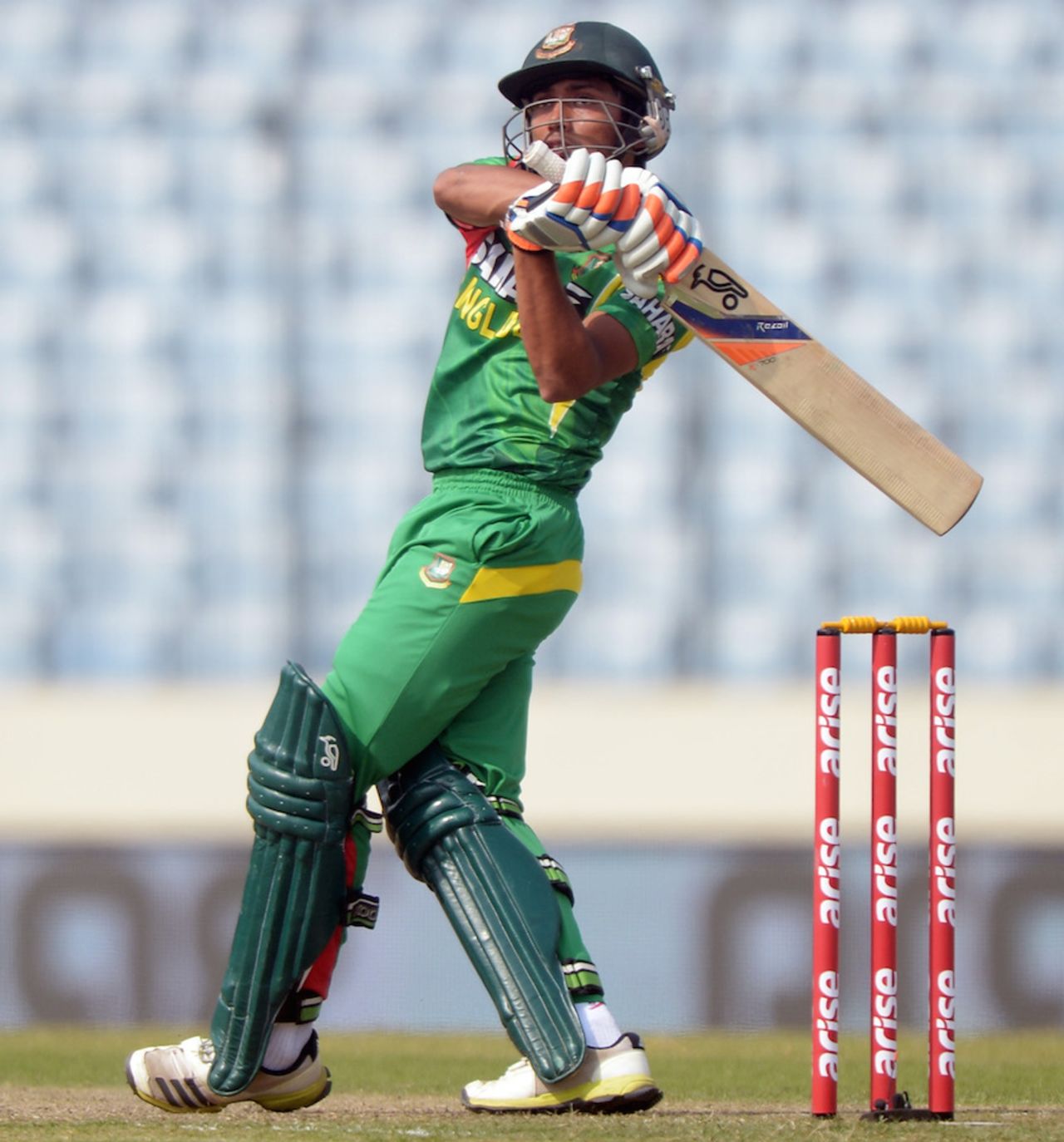 Anamul Haque pulls one to the leg side, Bangladesh v Pakistan, Asia Cup, Mirpur, March 4, 2014