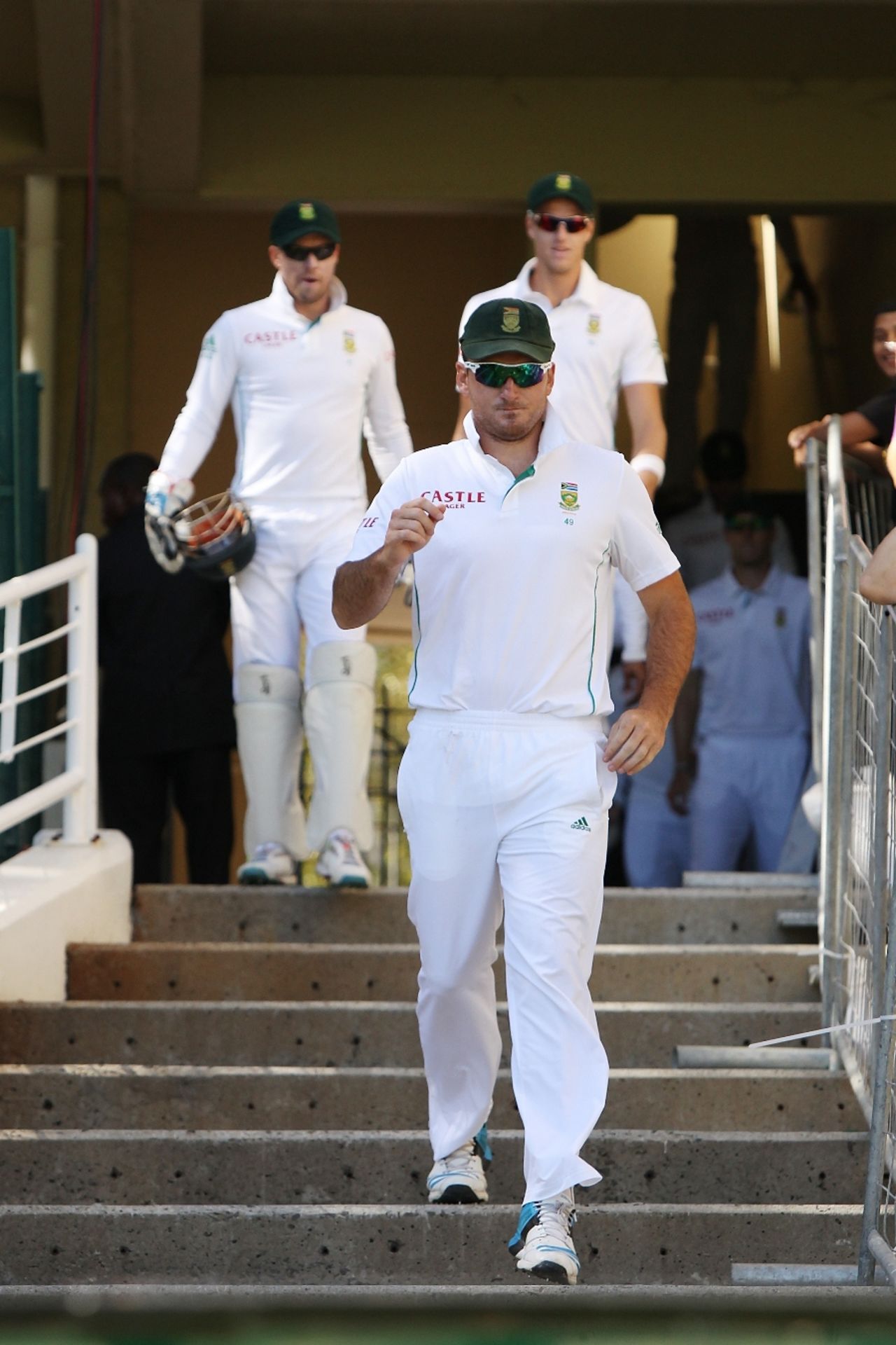 Graeme Smith leads the South Africans on to the field, South Africa v Australia, 3rd Test, Cape Town, 4th day, March 4, 2014