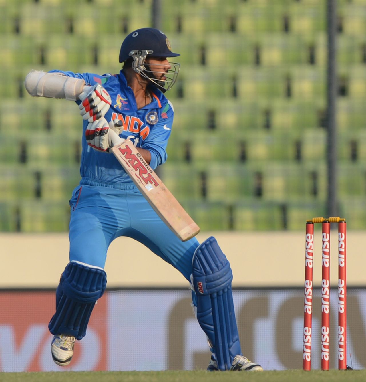 Shikhar Dhawan cuts one late, Afghanistan v India, Asia Cup, Mirpur, March 5, 2014
