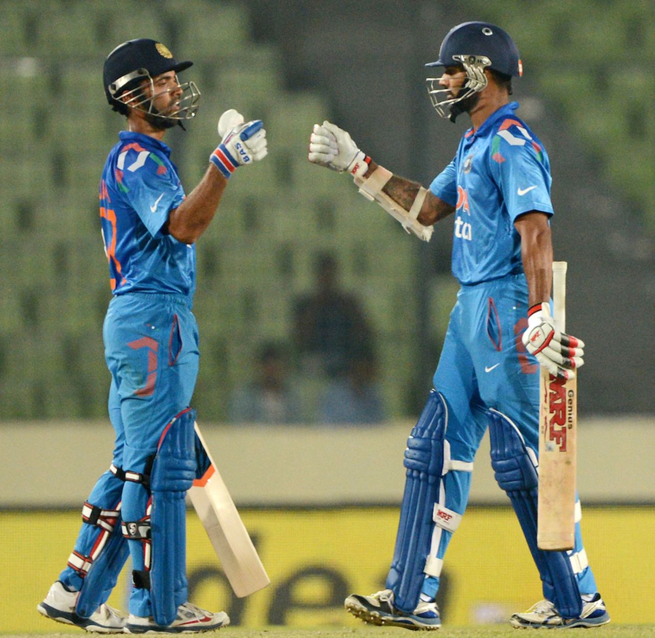 Ajinkya Rahane and Shikhar Dhawan added 121 runs for the first wicket, Afghanistan v India, Asia Cup, Mirpur, March 5, 2014