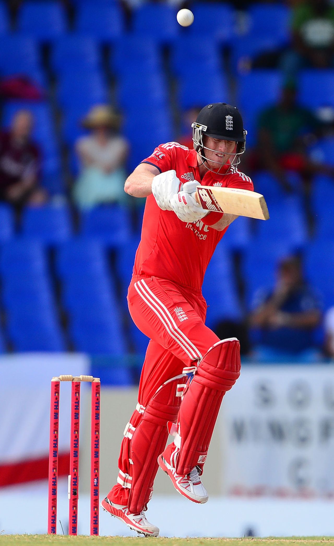 Ben Stokes was surprised by a short ball first up, West Indies v England, 3rd ODI, Antigua, March 5, 2014