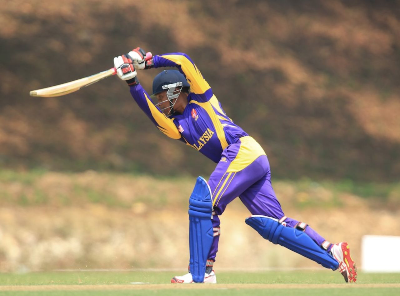 Ahmed Faiz top-scored with his 78, Malaysia v Tanzania, ICC World Cricket League Division Five, Kuala Lumpur, March 6, 2014
