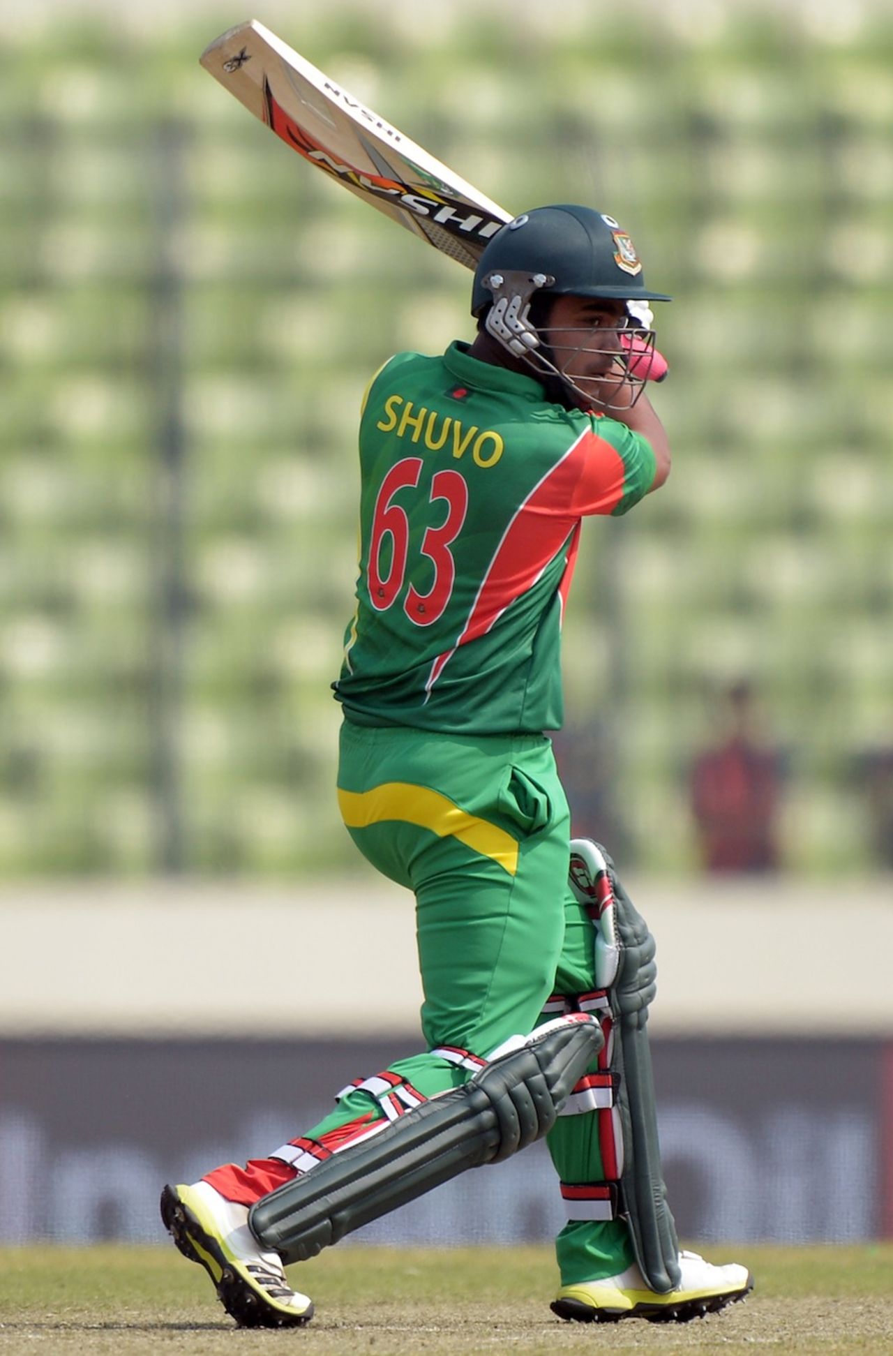 Shamsur Rahman attacks the off side, Bangladesh v Sri Lanka, Asia Cup, Mirpur, March 6, 2014