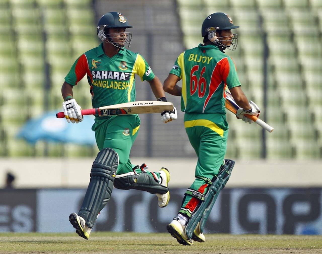 Anamul Haque and Shamsur Rahman put on 74 for the opening stand, Bangladesh v Sri Lanka, Asia Cup, Mirpur, March 6, 2014
