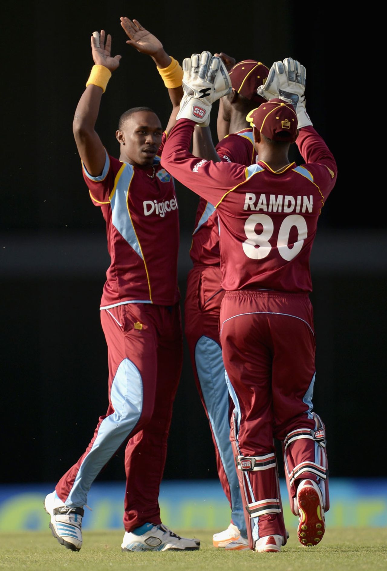 Dwayne Bravo removed Ravi Bopara for 42, West Indies v England, 1st T20, Barbados, March 9, 2014