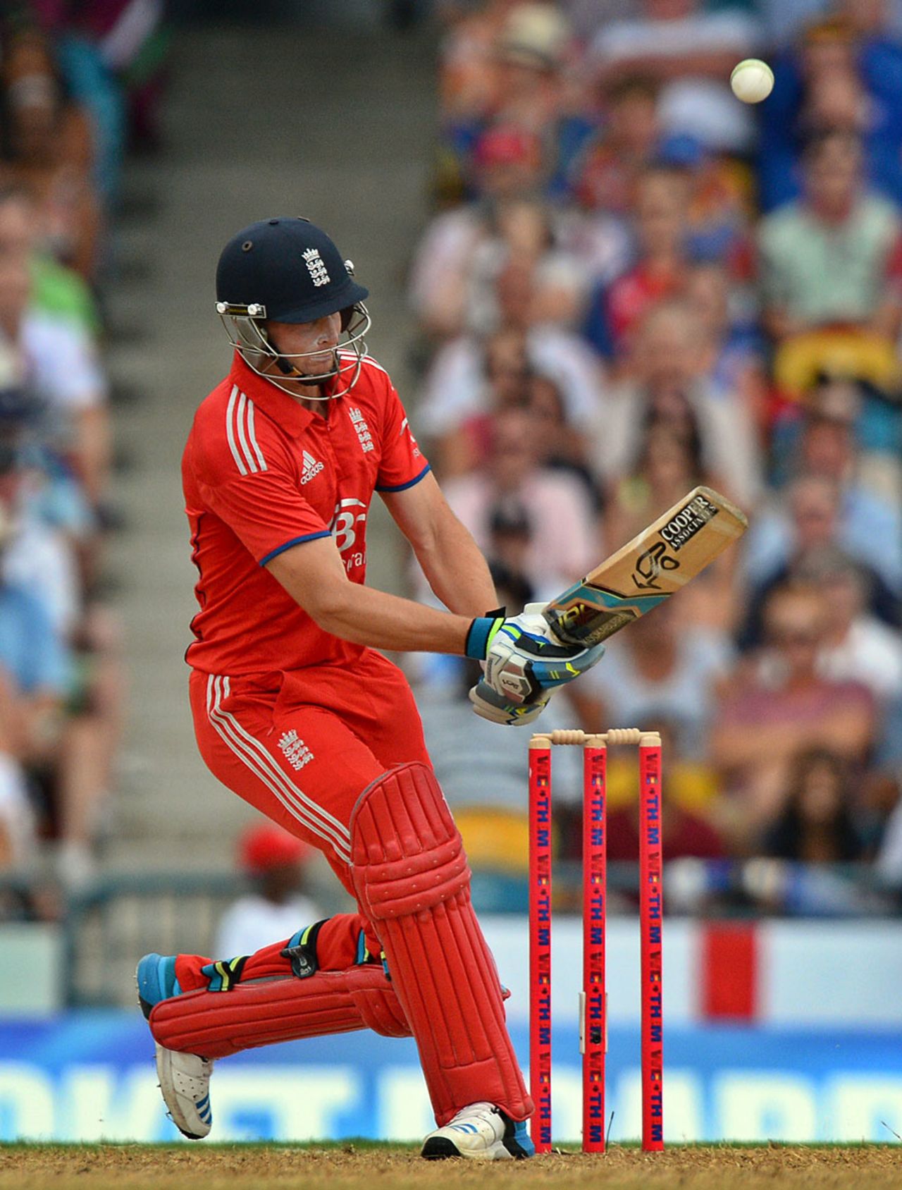 Jos Buttler brings out the scoop, West Indies v England, 2nd T20, Barbados, March 11, 2014
