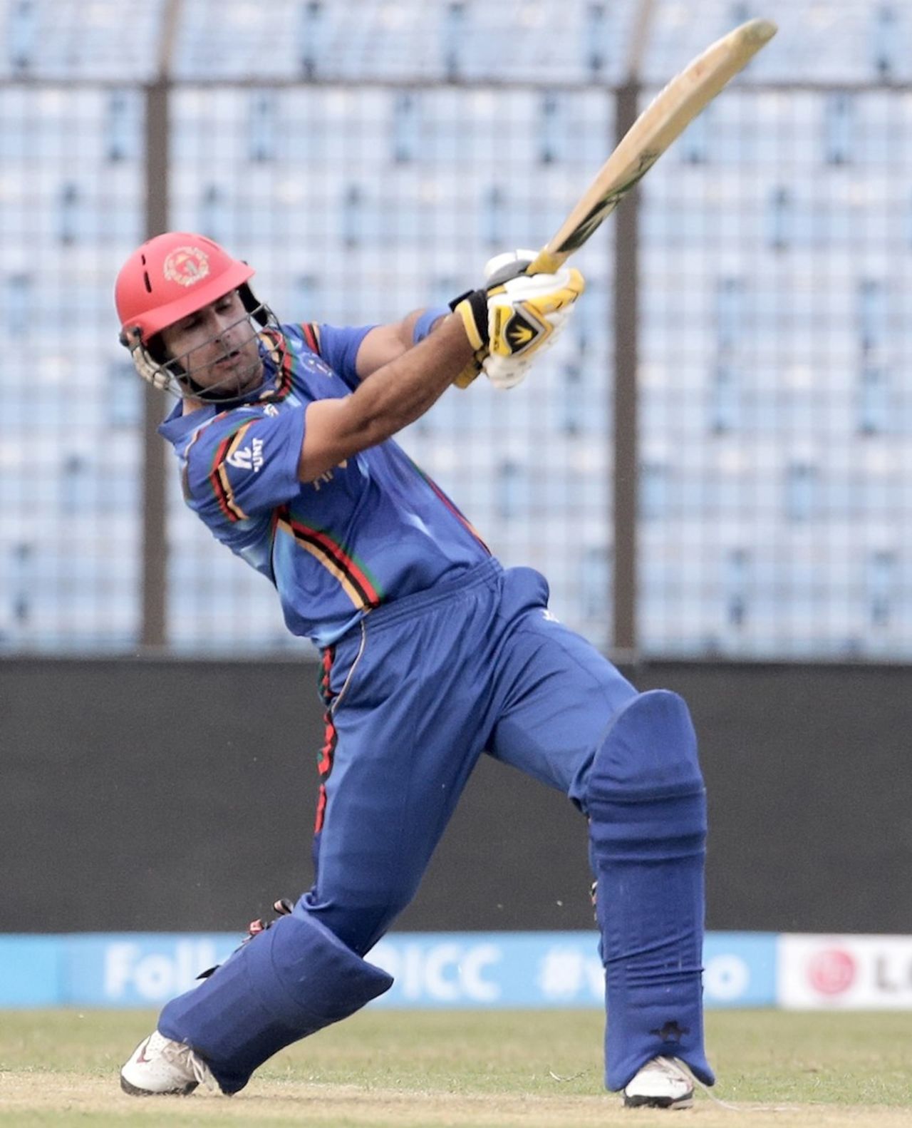 Mohammad Nabi scored 40 off 25 balls, Afghanistan v Netherlands, World T20 warm-up, Chittagong, March 12, 2014