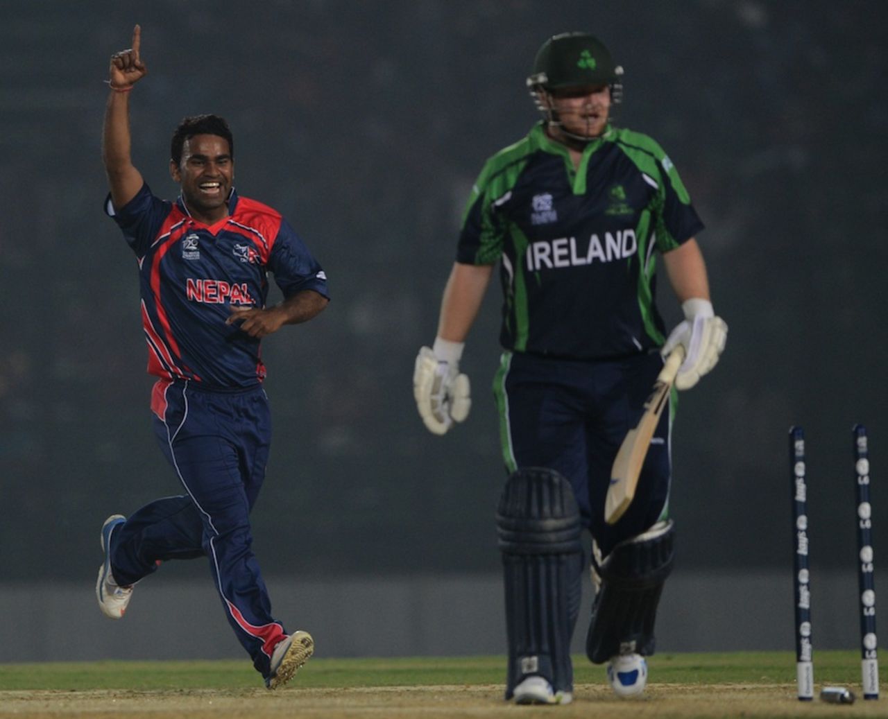 Jitendra Mukhiya took 3 for 24, Ireland v Nepal, World T20 warm-up, Fatullah, March 12, 2014