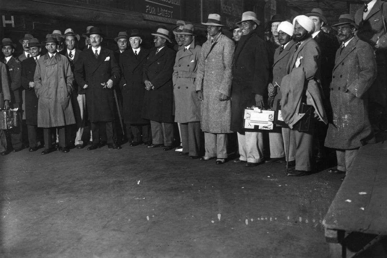 The 1932 All-India side arrive at Victoria Station, London, April 1932