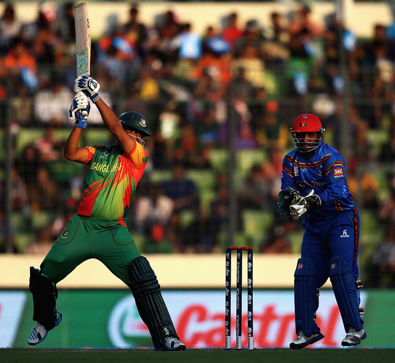 Tamim Iqbal rocks back to cut, Bangladesh v Afghanistan, World T20, Qualifying Group A, March 16, 2014