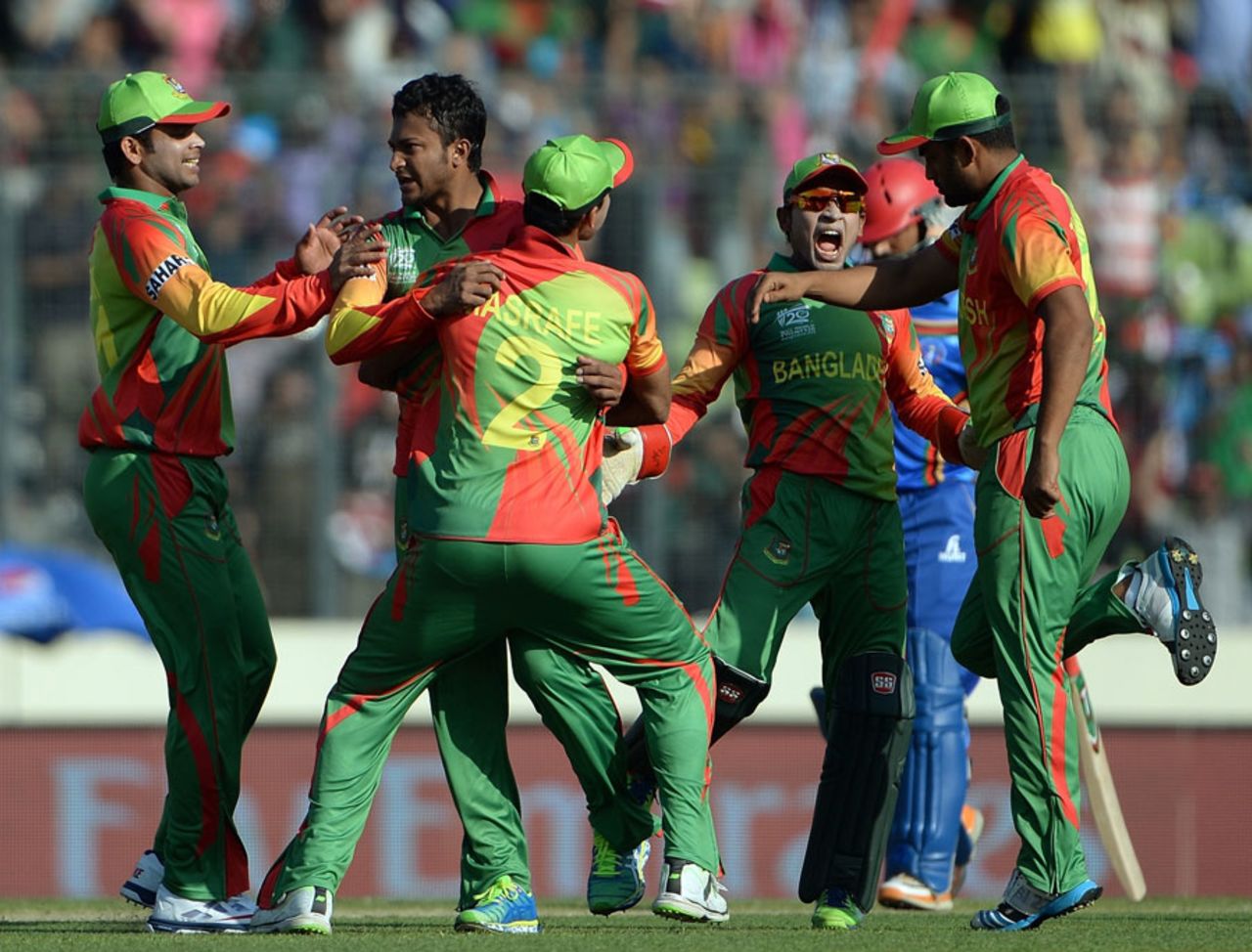 Shakib Al Hasan picked up three wickets, Bangladesh v Afghanistan, World T20, Qualifying Group A, March 16, 2014