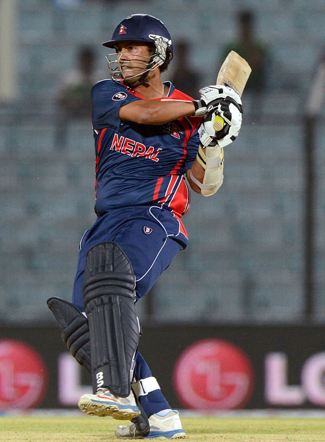 Nepal opener Subash Khakurel scored 22, Hong Kong v Nepal, World T20, Qualifying Group A, Chittagong, March 16, 2014 