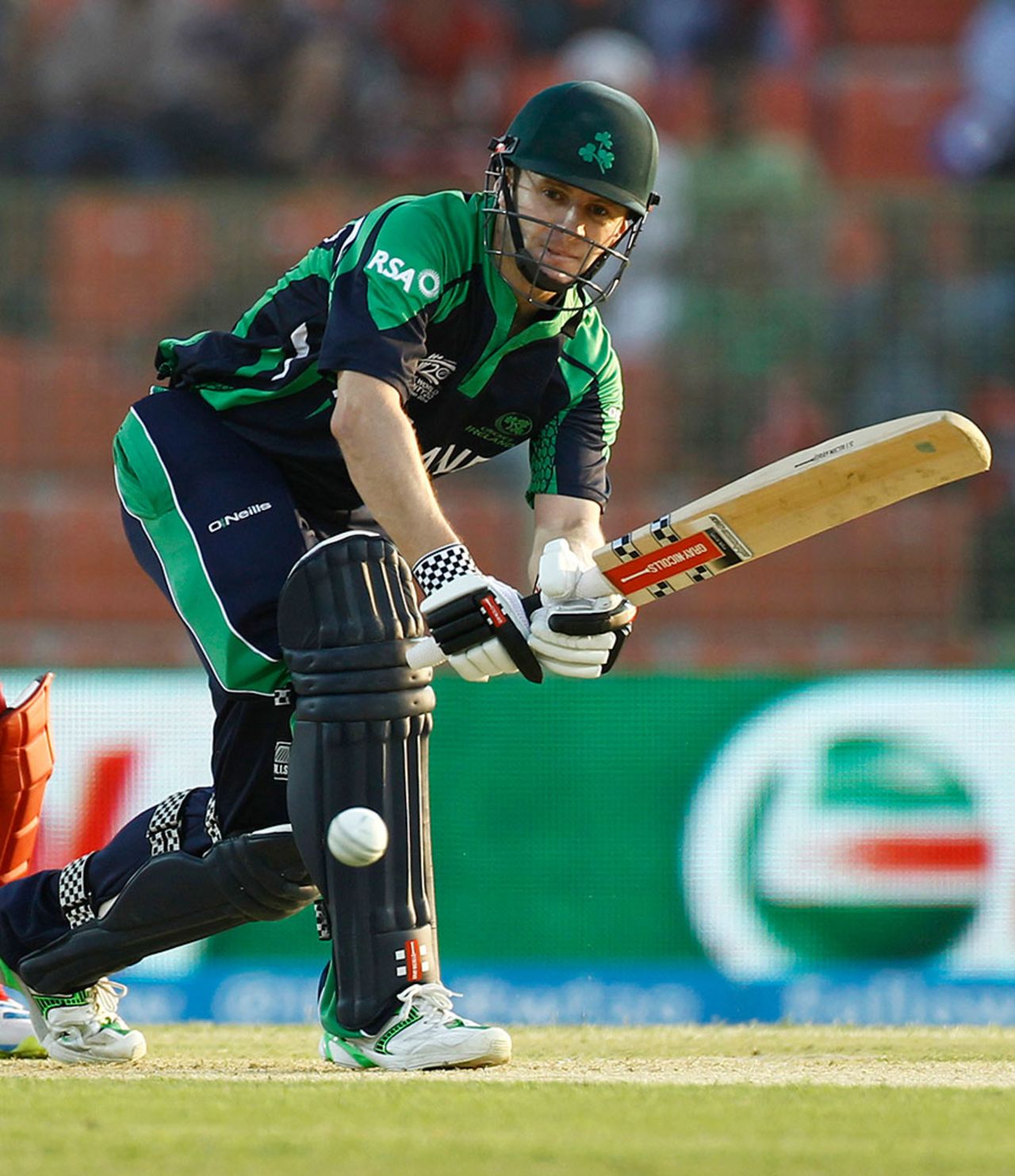 William Porterfield works the ball into the leg side, Ireland v Zimbabwe, World T20, First Round Group B, March 17, 2014