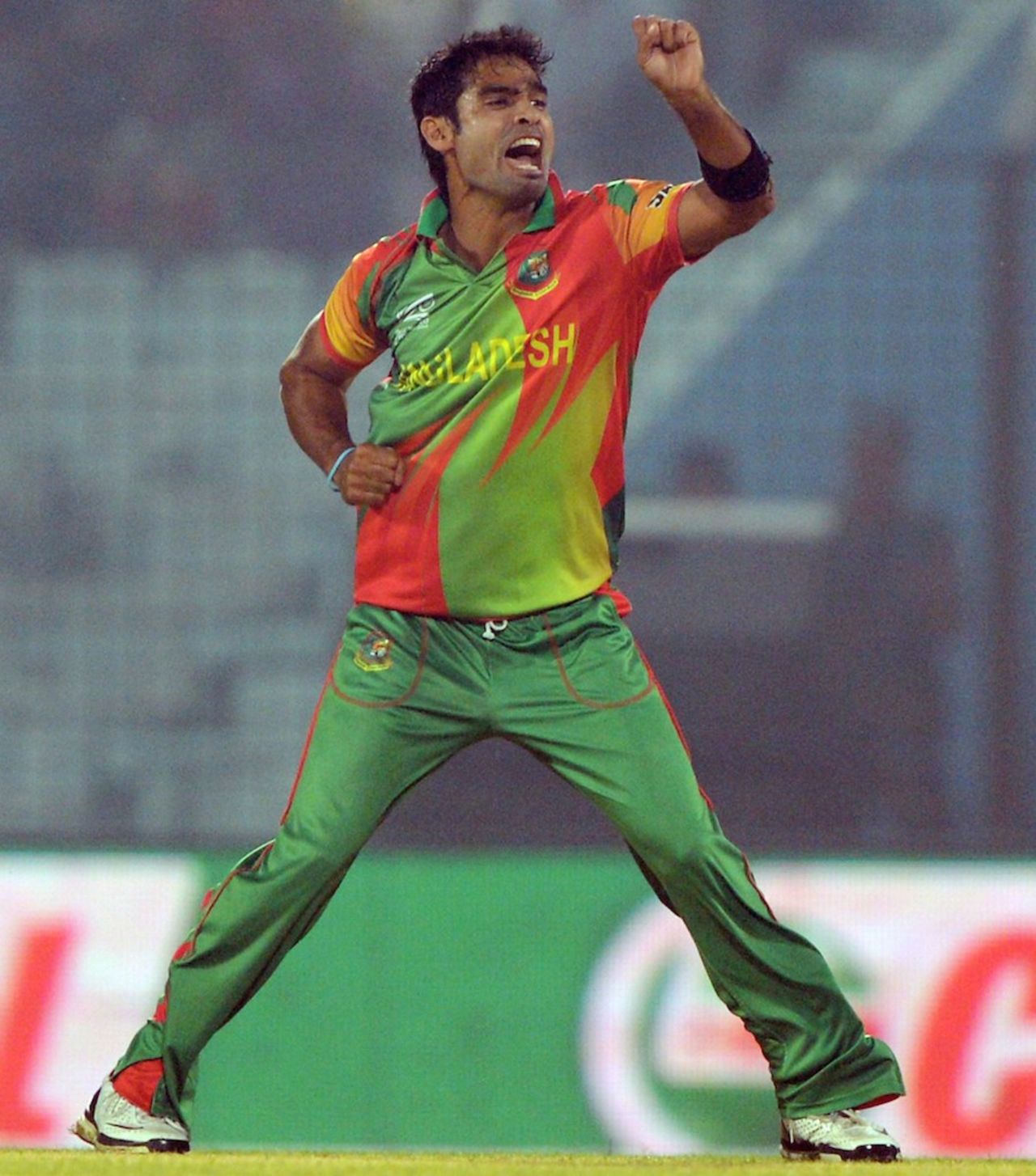 Farhad Reza picked up the first wicket for Bangladesh, Bangladesh v Nepal, World T20, Group A, Chittagong, March 18, 2014