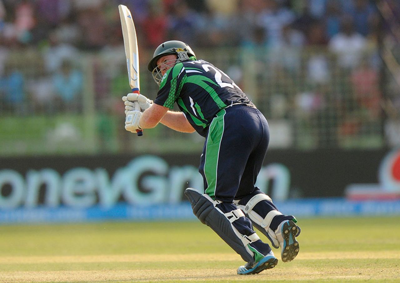 Andrew Poynter flicks the ball off his toes, Ireland v Netherlands, World T20, First Round Group B, Sylhet, March 21, 2014