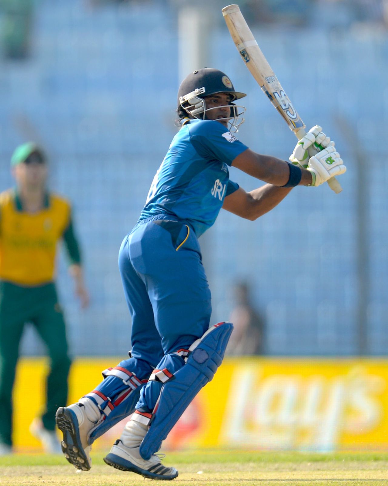 Kusal Perera whips one to the leg side, South Africa v Sri Lanka, World T20, Group 1, Chittagong, March 22, 2014 