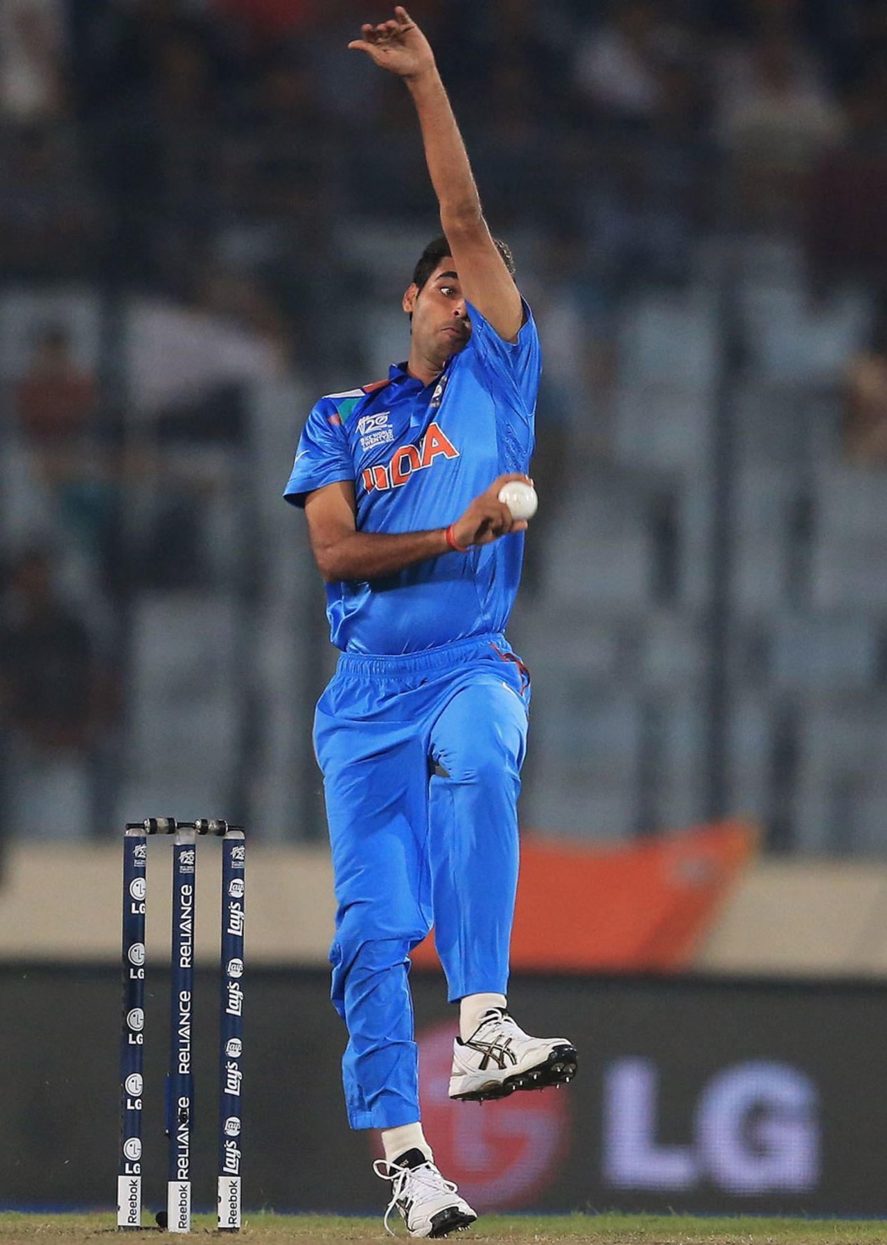 Bhuvneshwar Kumar bowled an outstanding opening spell,  India v West Indies, World T20, Group 2, Mirpur, March 23, 2014
