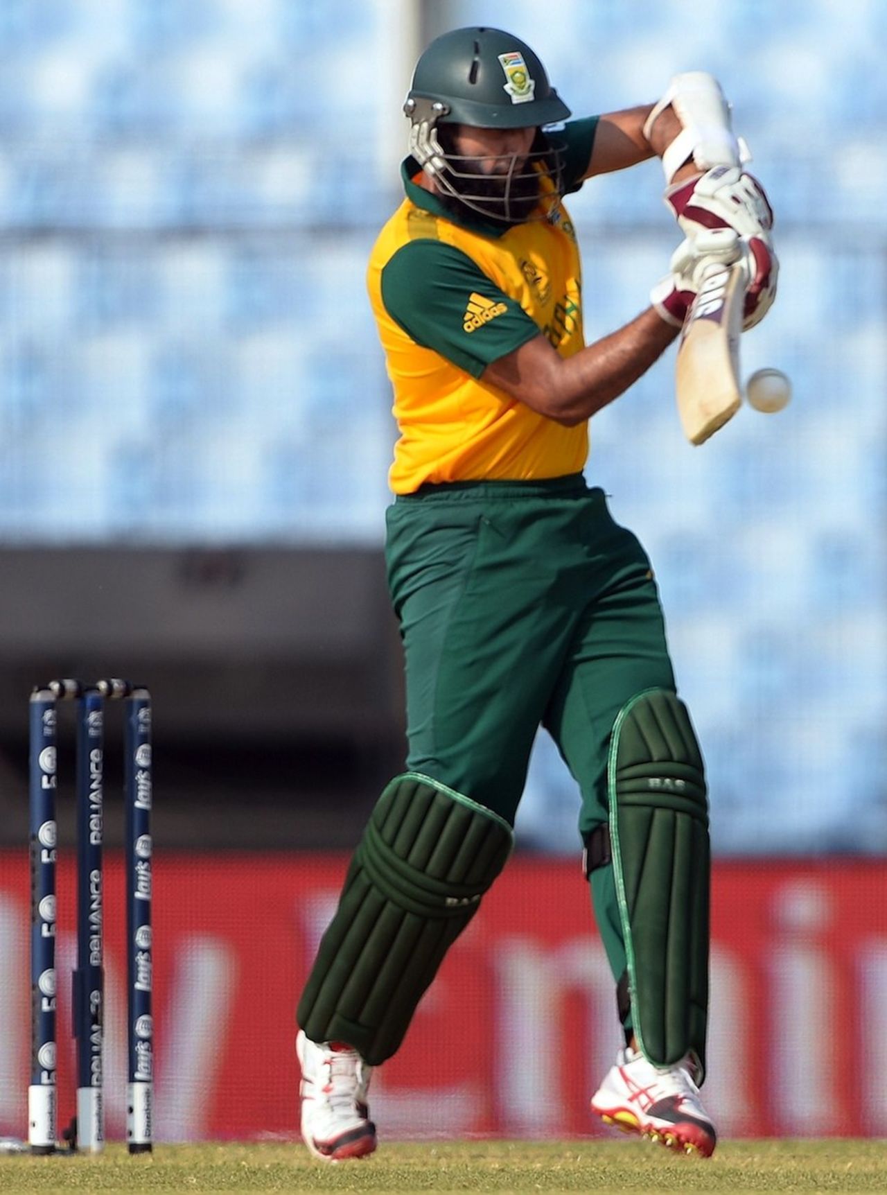 Hashim Amla pulls, New Zealand v South Africa, World T20, Group 1, Chittagong, March 24, 2014