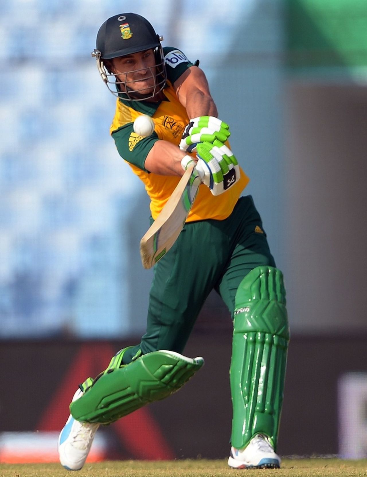 Faf du Plessis on the attack, New Zealand v South Africa, World T20, Group 1, Chittagong, March 24, 2014