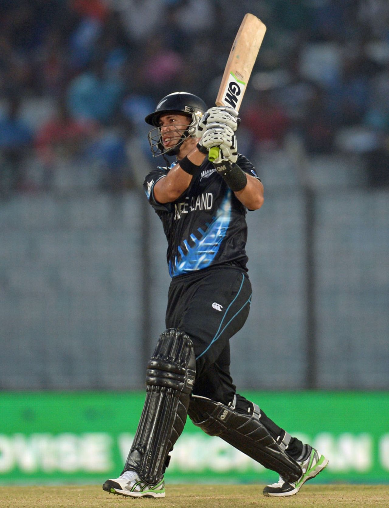 Ross Taylor hits a six down the ground, New Zealand v South Africa, World T20, Group 1, Chittagong, March 24, 2014