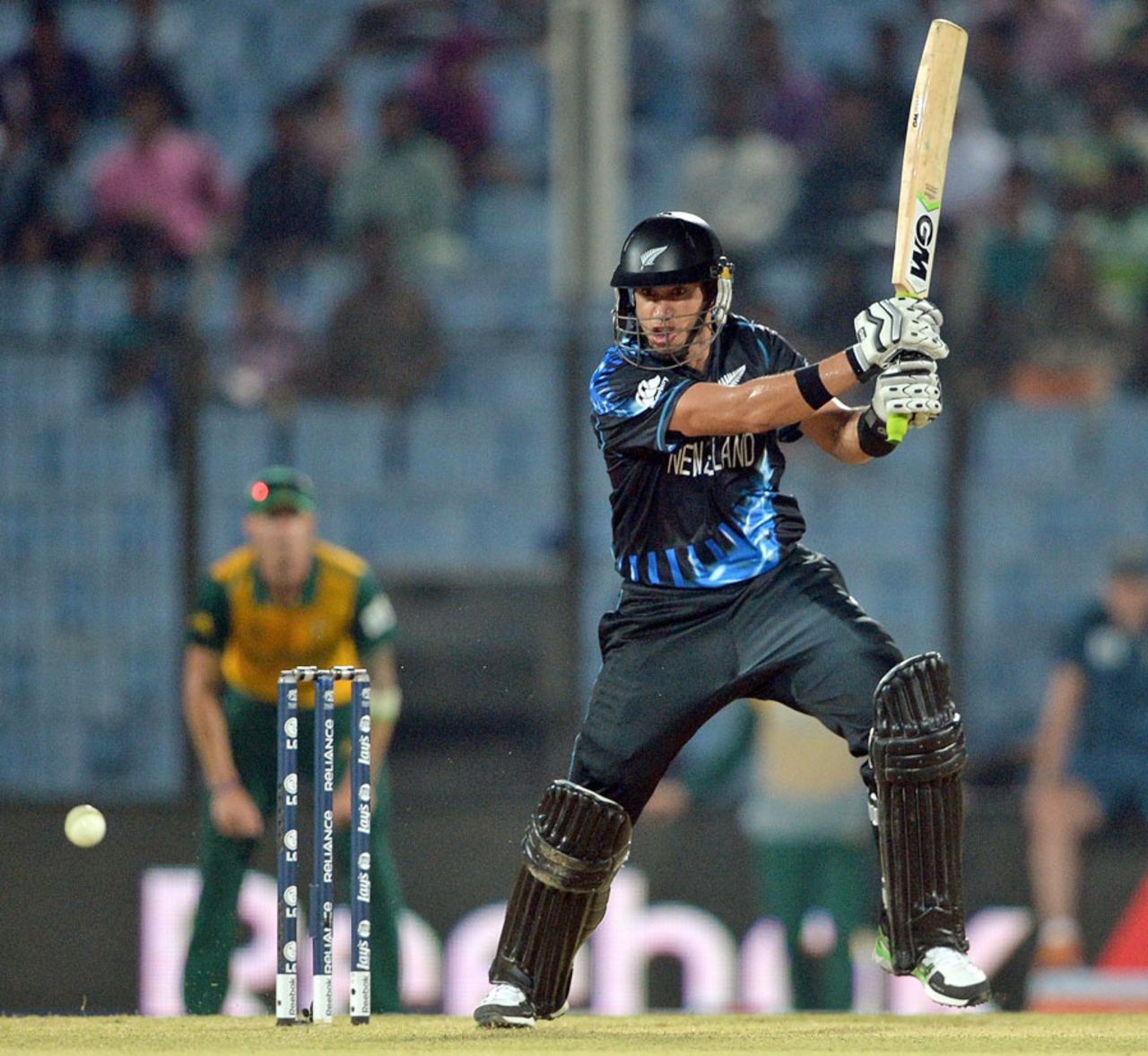 Ross Taylor plays through the off side, New Zealand v South Africa, World T20, Group 1, Chittagong, March 24, 2014