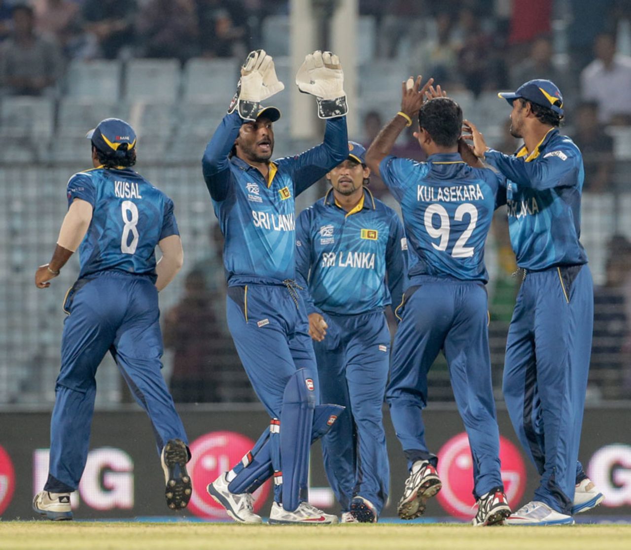 Nuwan Kulasekara got the first breakthrough for Sri Lanka, Netherlands v Sri Lanka, World T20, Group 1, March 24, 2014