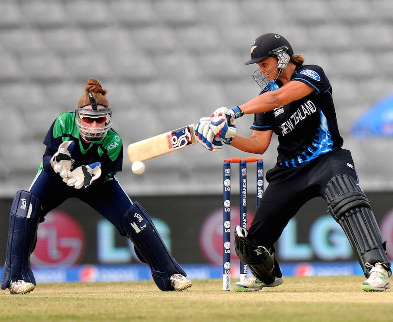 Suzie Bates scored 68 in a 116-run opening partnership, Ireland v New Zealand, Women's World Twenty20 2014, Group A, Sylhet, March 25, 2014