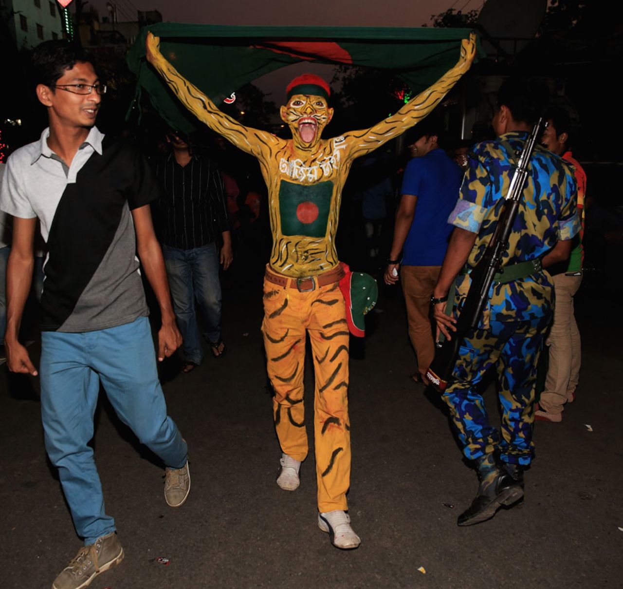 A fan makes his allegiances well known, Bangladesh v West Indies, World T20, Group 2, Mirpur, March 25, 2014
