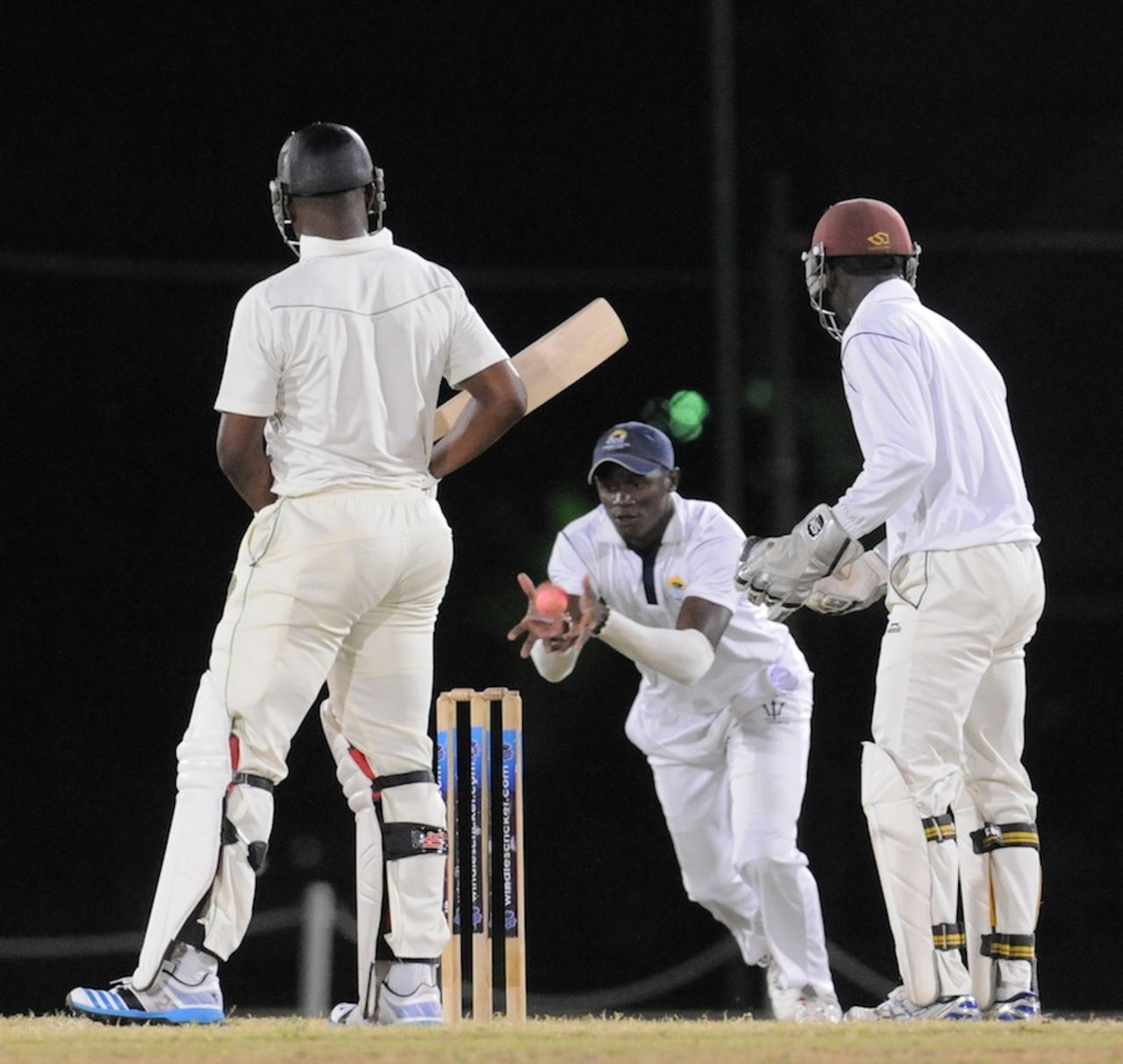 Kyle Corbin readies for a chance at first slip, Combined Campuses and Colleges v Guyana, Regional Four Day Competition, Barbados, March 24, 2014, Day 4