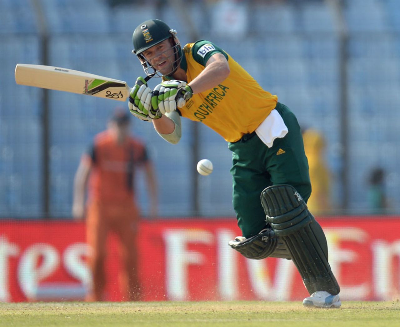 AB de Villiers plays a leg-side flick, Netherlands v South Africa, World T20, Group 1, Chittagong, March 27, 2014